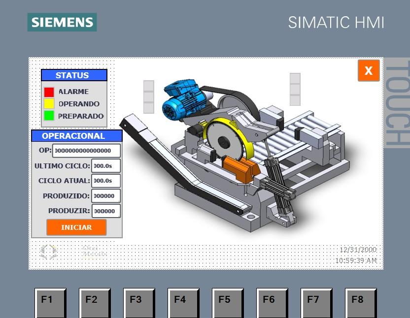 Automação de máquina com IHM Siemens